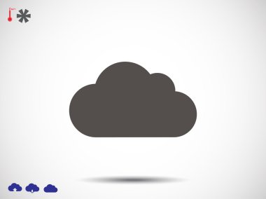 Düz stil bulut simgesi