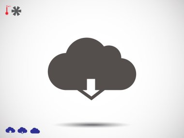  Bulut indirme simgesi