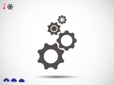 düz stil vites simgesi 