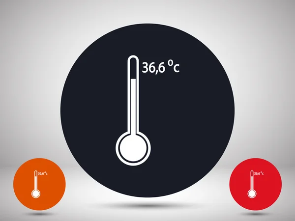 Platt stilikon termometer — Stock vektor