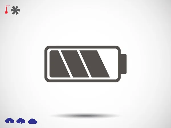 Icône de batterie de style plat — Image vectorielle