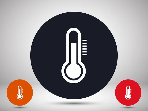 Platte stijlicoon thermometer — Stockvector