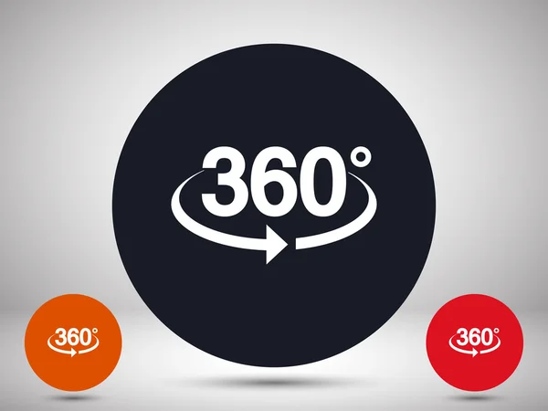 Ángulo 360 grados icono — Archivo Imágenes Vectoriales