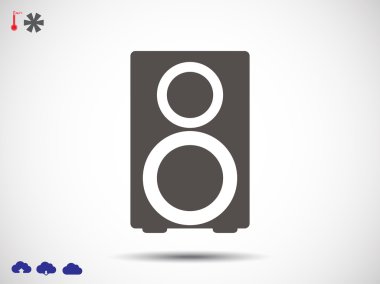 düz stil hoparlör simgesini