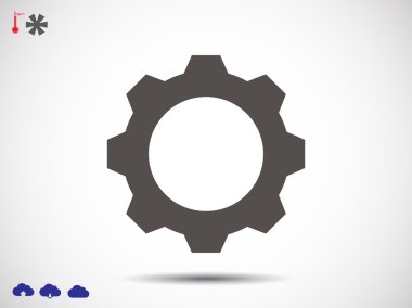 düz stil dişli simgesini 