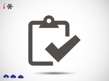 düz stil denetim listesi simgesi 