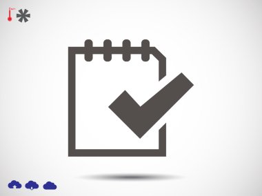 düz stil denetim listesi simgesi 