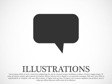 düz stil sohbet simgesi