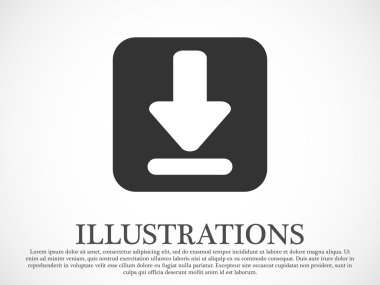 düz stil indir simgesi