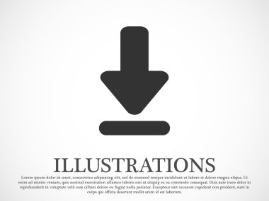 düz stil indir simgesi