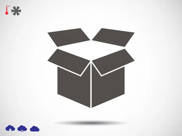 Icono de caja abierta — Vector de stock