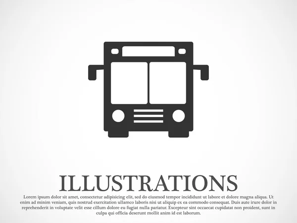 Icône de bus de style plat — Image vectorielle