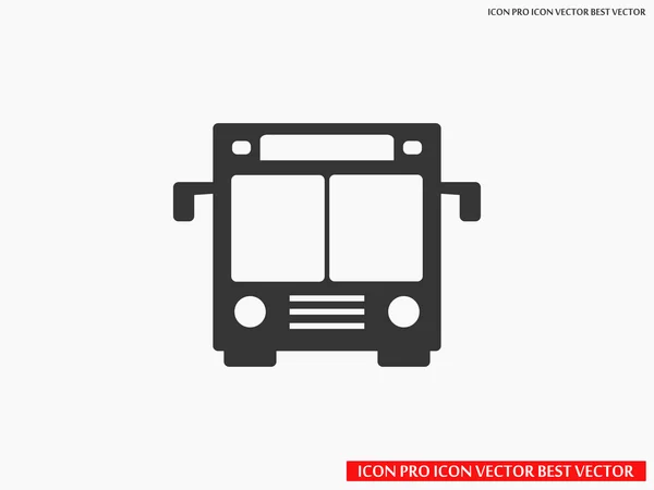 平面样式巴士图标 — 图库矢量图片