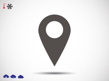 Flet stil harita simgesi