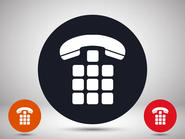 Ícone do telefone com botões —  Vetores de Stock
