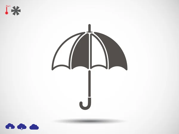 Чорний парасолька значок — стоковий вектор