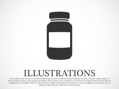 etiket simgesiyle kavanoz 