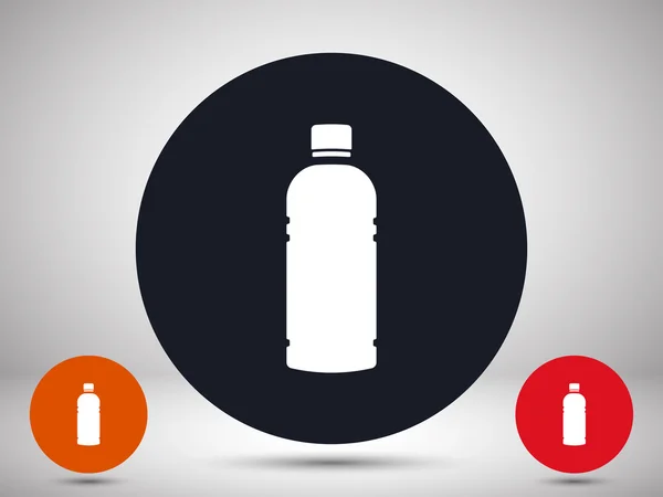 Conjunto de iconos de botella de plástico — Vector de stock