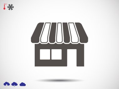 Düz stil mağaza simgesi