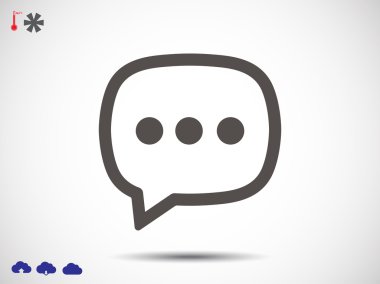 düz stil Sms simgesi