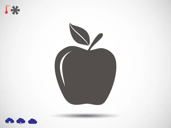 Apfel-Ikone im flachen Stil — Stockvektor