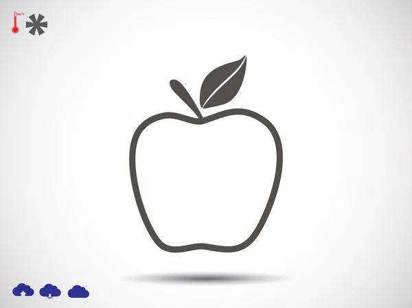 Silueta apple ikony — Stockový vektor