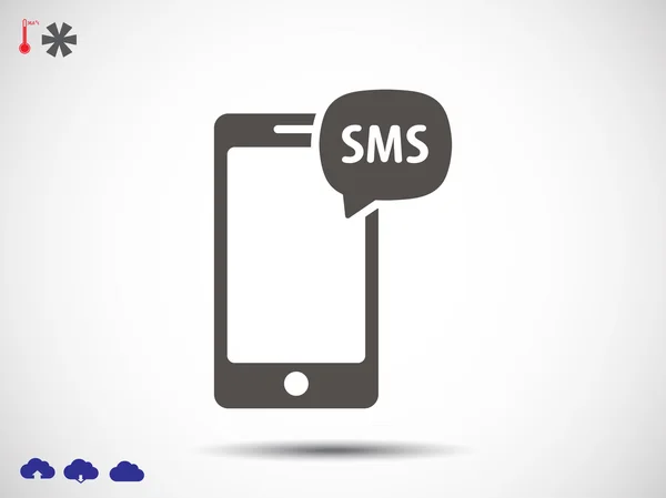 Telefon mit SMS-Zeichen — Stockvektor