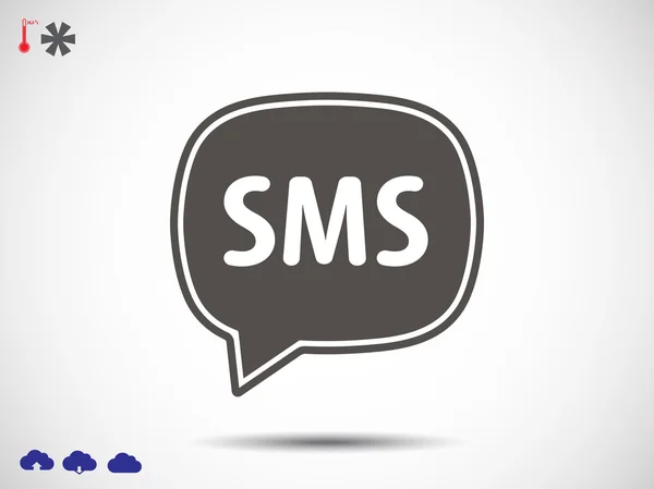 Düz stil Sms simgesi — Stok Vektör