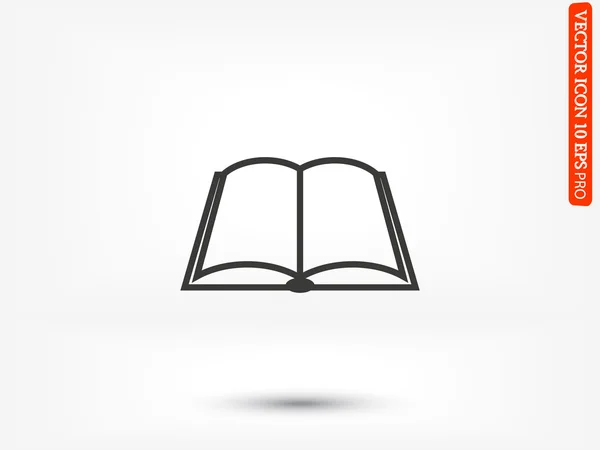 Libro abierto icono — Vector de stock