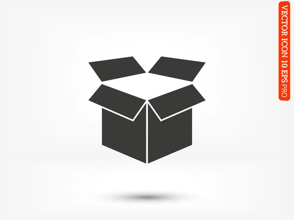 Öppen låda ikon — Stock vektor