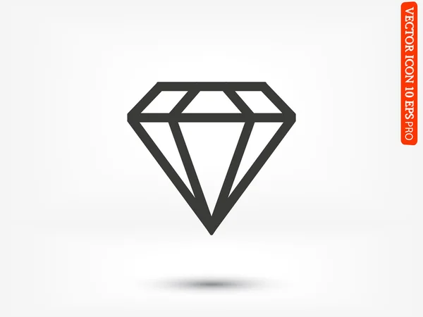 Icono gráfico diamante — Vector de stock