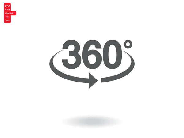 Angle 360 degrees icon — Stock Vector