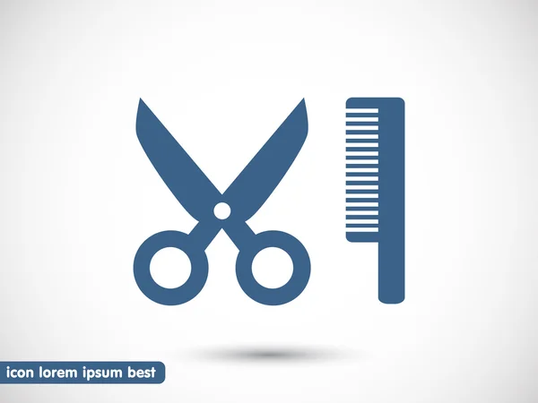 Czesz włosy nożyczkami — Wektor stockowy