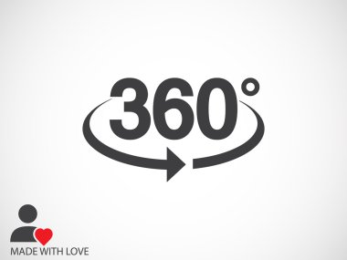 360 derece açı simgesi