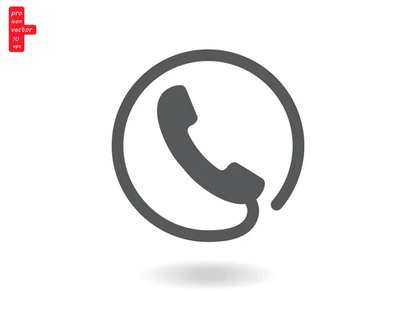 Icono de teléfono en blanco — Archivo Imágenes Vectoriales
