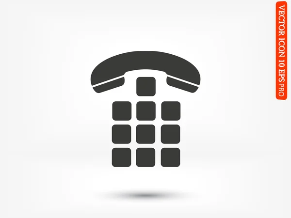 Pictogram voor telefoon op wit — Stockvector