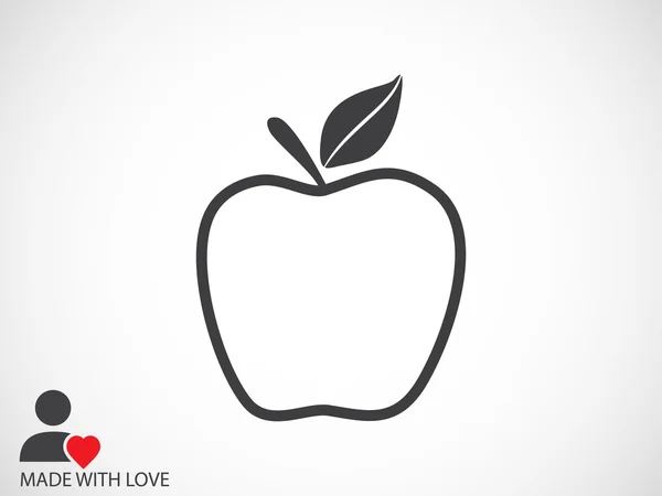 Icono del logotipo de manzana — Vector de stock