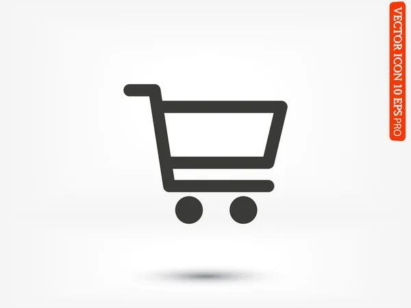 Carrito de compras icono gráfico — Vector de stock