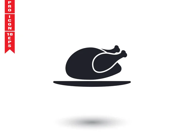 Barbacoa icono de pollo — Vector de stock