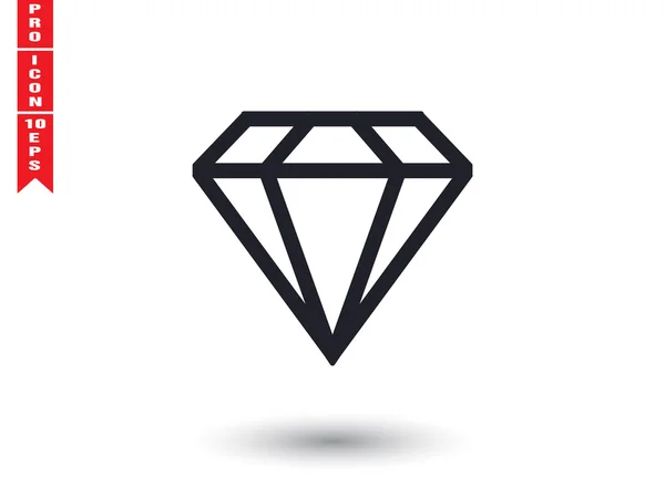 Icône graphique diamant — Image vectorielle