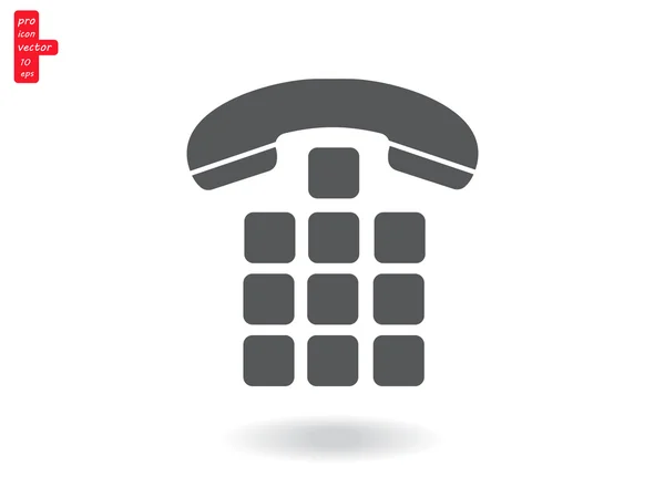 Ikona telefonu na bílém pozadí — Stockový vektor