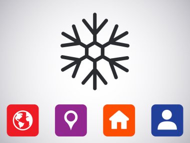 kar tanesi simge tasarlamak 