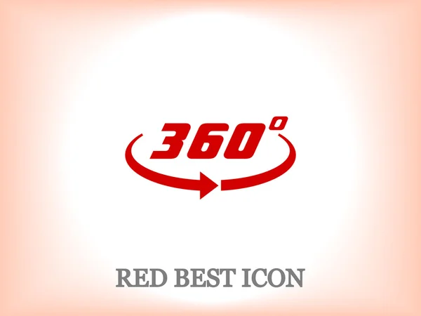Angolo 360 gradi segno icona — Vettoriale Stock