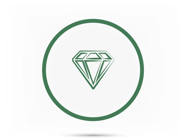 Ilustración icono de diamante — Vector de stock