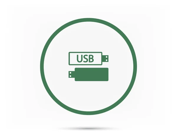 USB значок ілюстрація — стоковий вектор