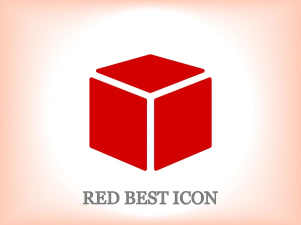 Icono cubo ilustración — Vector de stock