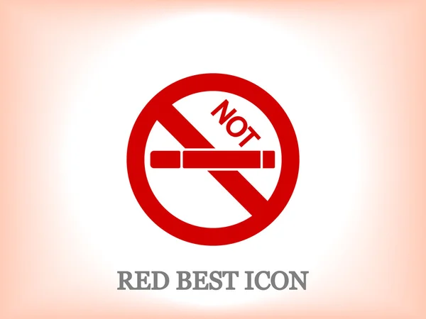 No fumar icono ilustración — Vector de stock