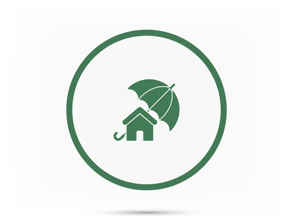 Будинок з іконою парасольки . — стоковий вектор