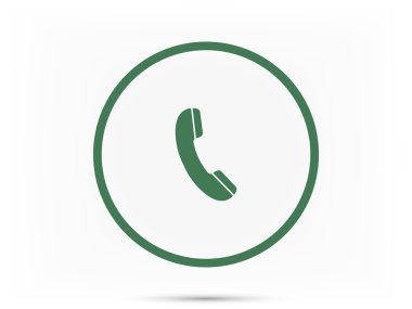 düz stil telefon simgesi
