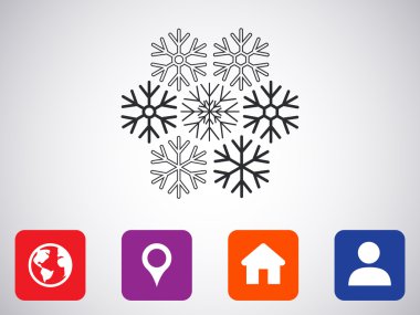 kar tanesi simge tasarlamak 